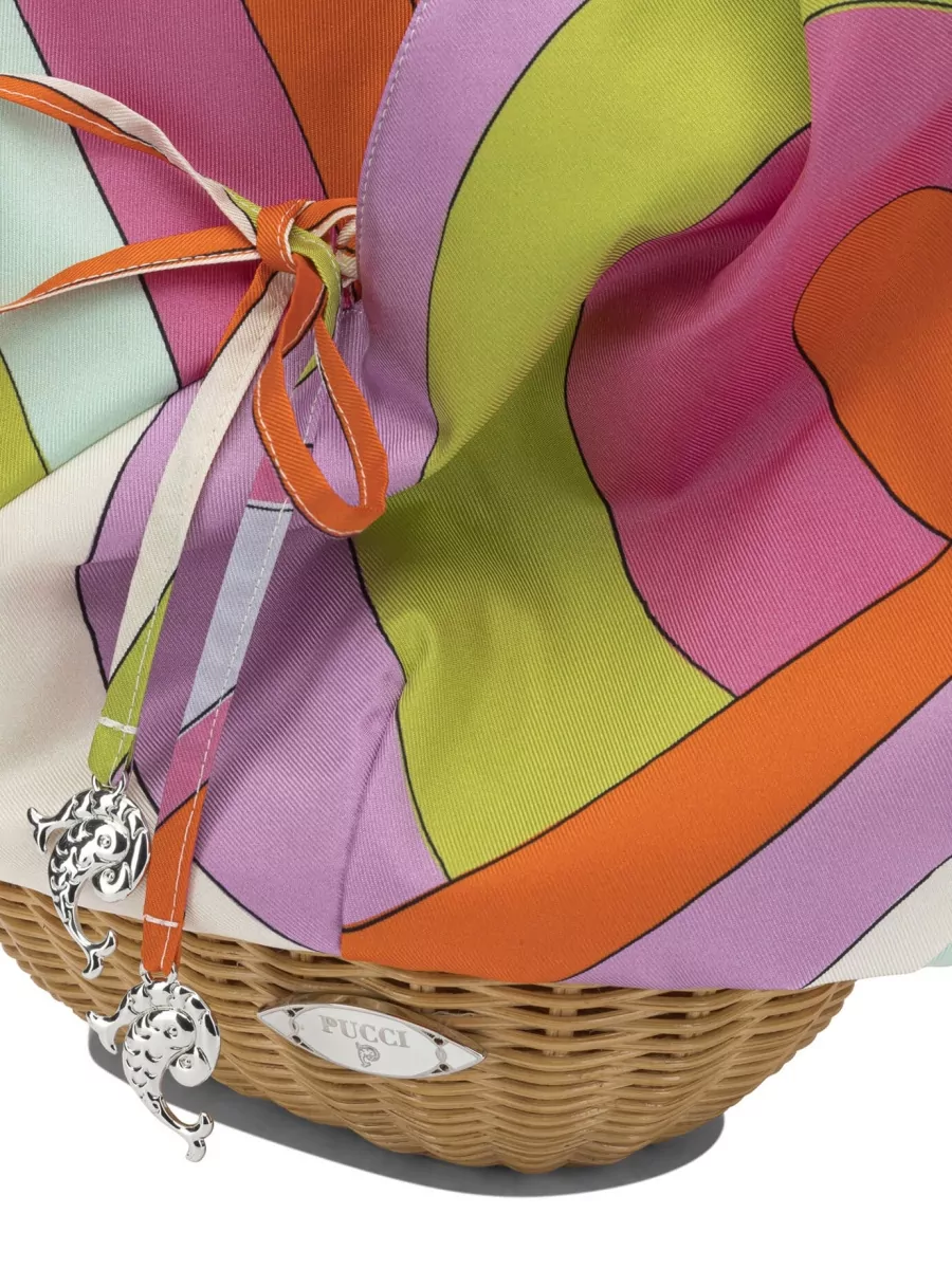 Pucci Silk Picnic Small Tote Bag In Multi
