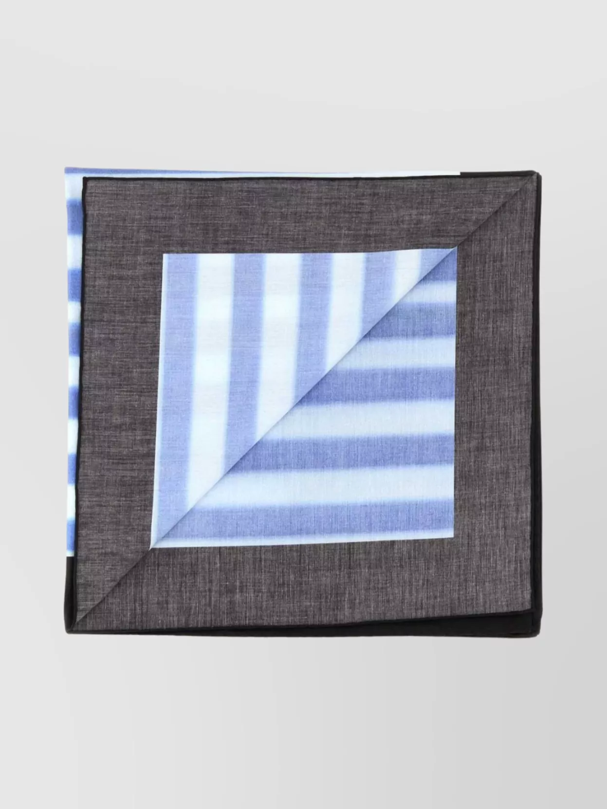 Jean Paul Gaultier Lightweight Striped Cotton Rectangular Scarf In Blue