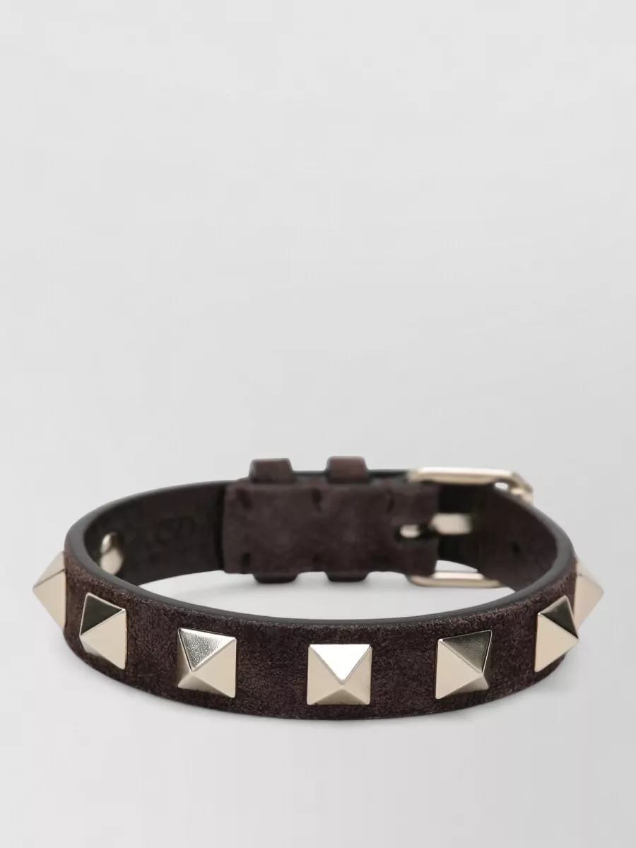 Valentino Garavani leather rockstud bracelet