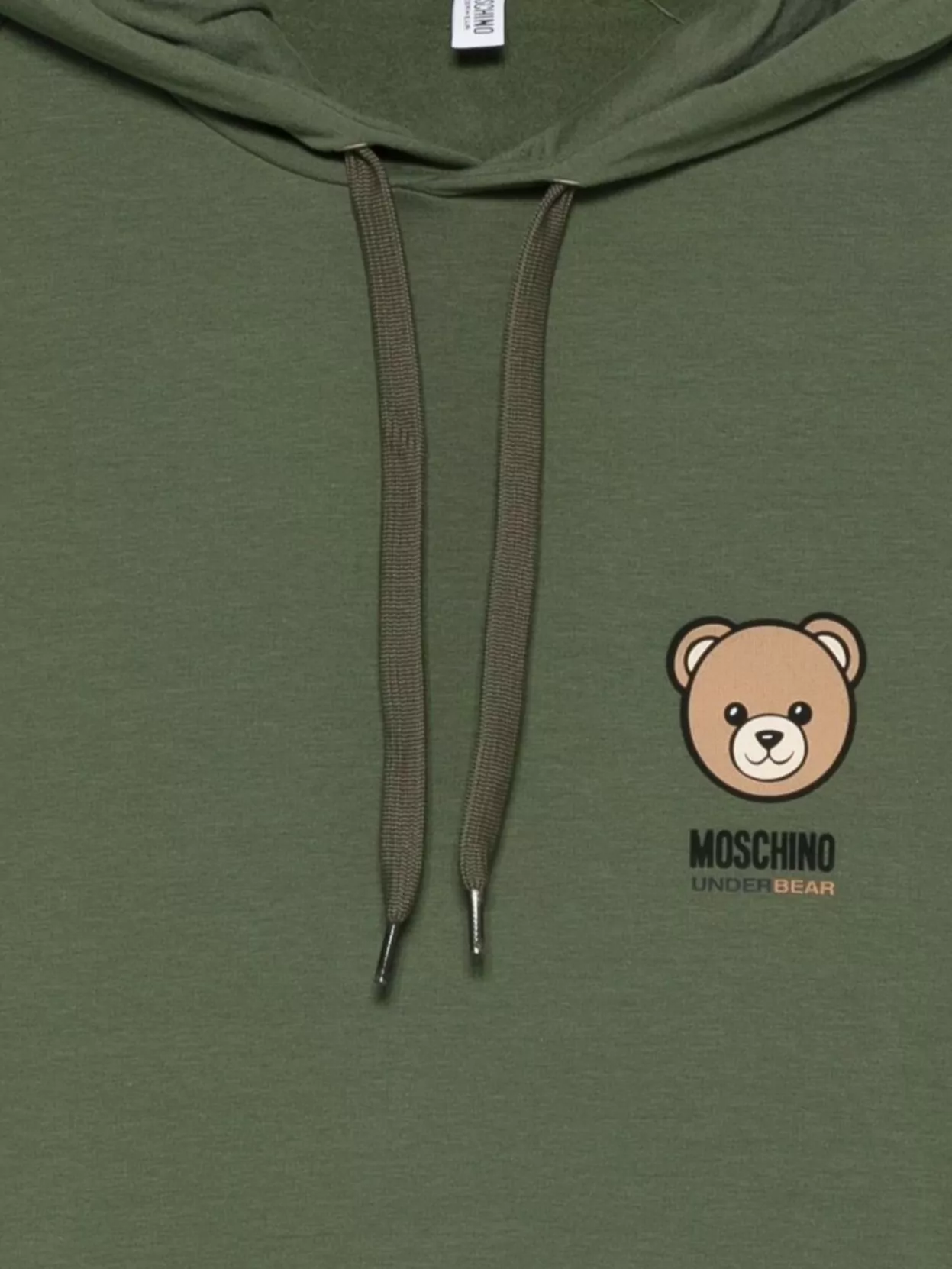 Moschino Hooded Crewneck With Drawstring And Ribbed Cuffs
