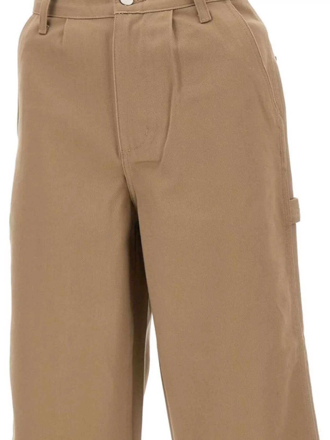 Carhartt Wide Leg Trousers With Pockets And Loops In Neutral