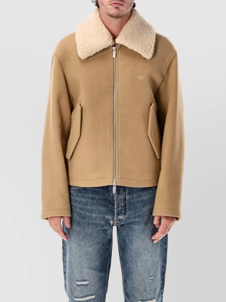 Emporio Armani Wool single breasted coat