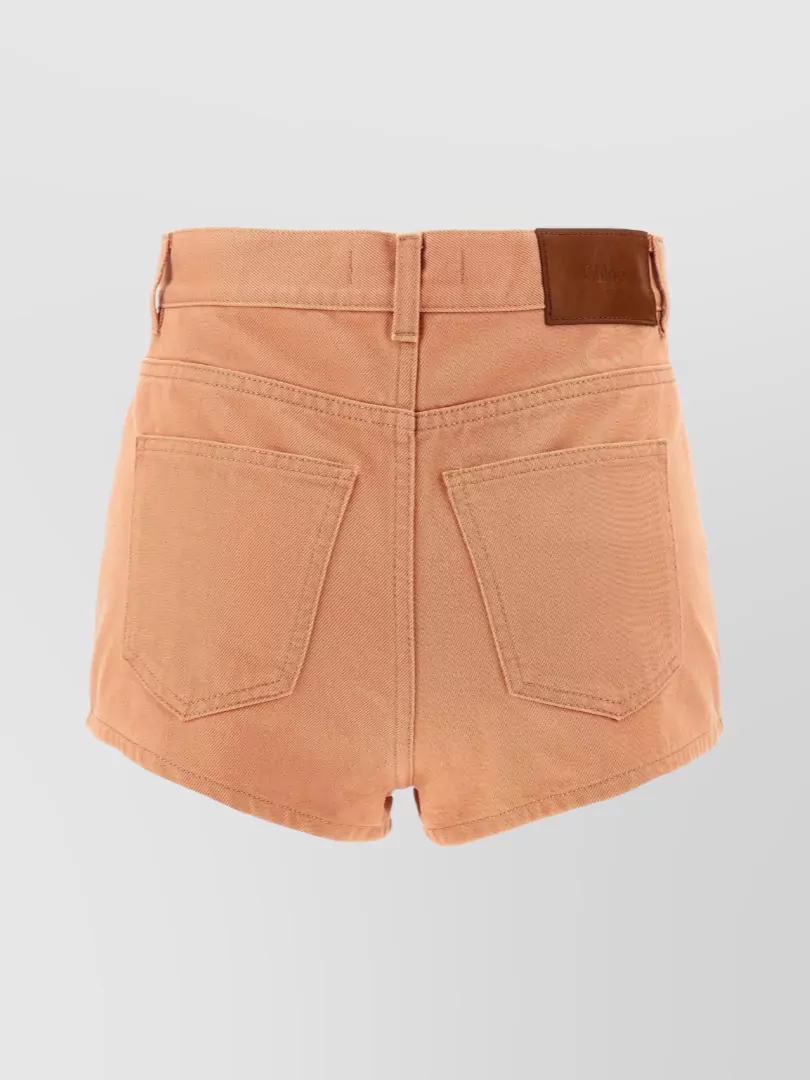 CHLOÉ HIGH WAIST SHORTS WITH FRONT AND BACK POCKETS