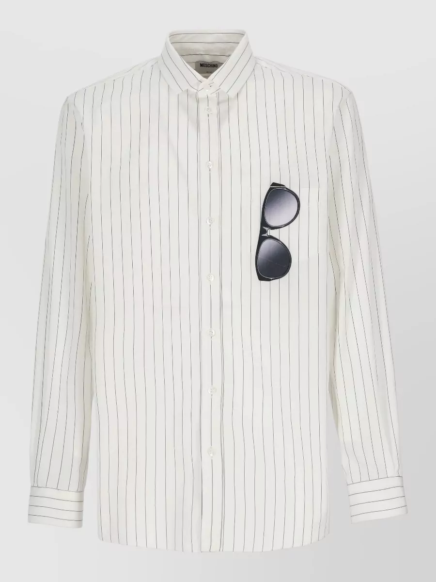 Moschino Striped Long-Sleeve Shirt