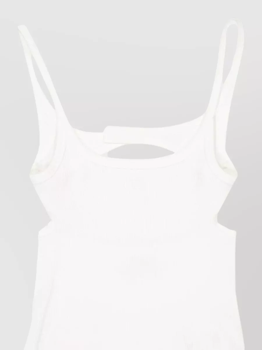 Courrèges Ribbed Cutout Tank Top