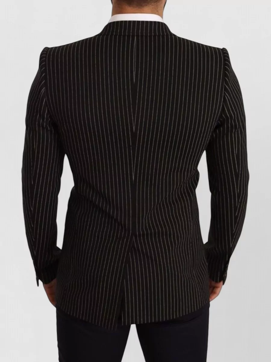 Dolce&Gabbana Wool Striped Slim-Fit Double-Breasted Blazer
