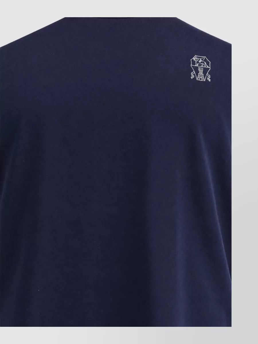 Brunello Cucinelli Cotton Logo-Print Short-Sleeve T-Shirt