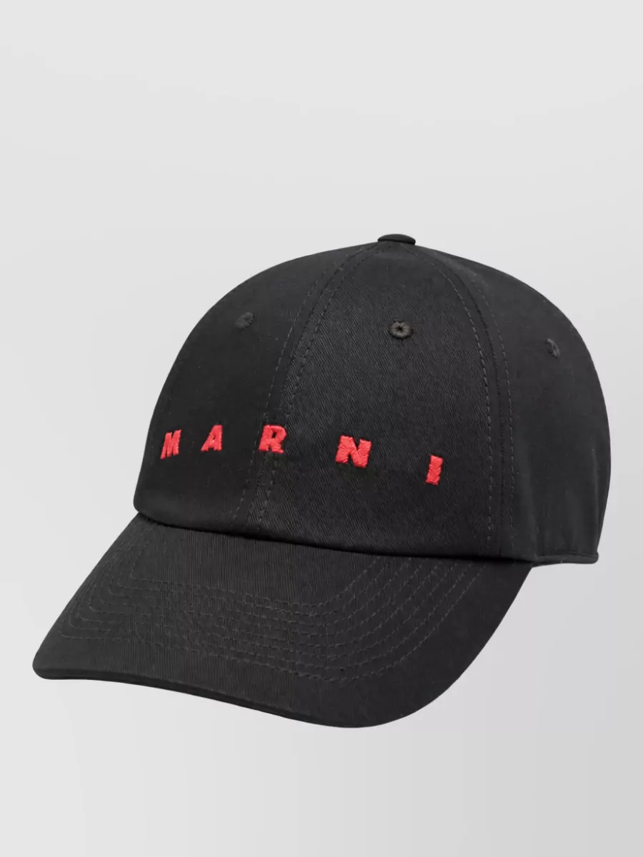 Marni cotton logo baseball cap