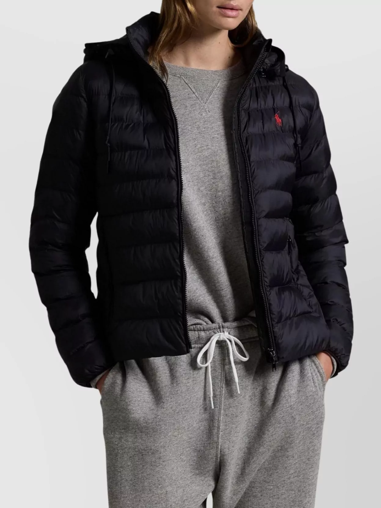 Ralph Lauren Hooded Quilted Long Sleeve Coat