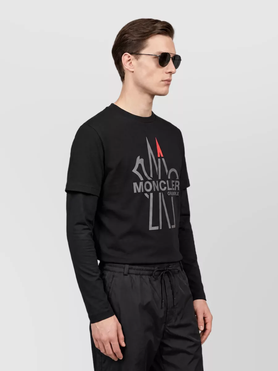 Moncler Grenoble Cotton Slim-Fit Ribbed-Crew-Neck Short-Sleeve T-Shirt