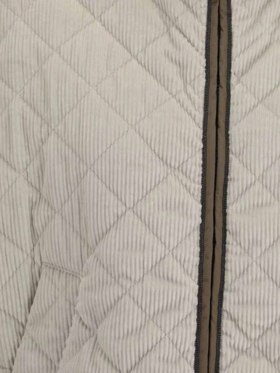 Brunello Cucinelli Quilted Corduroy Jacket Wide Sleeves
