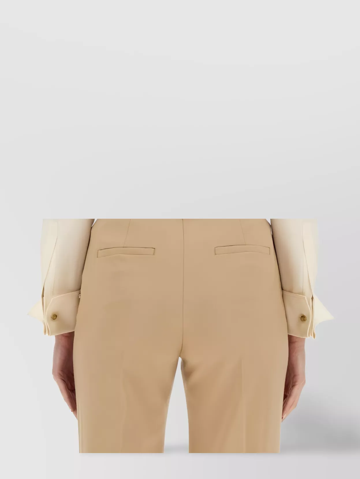 Max Mara Regular Fit Shirt With Bow Tie Detail In White