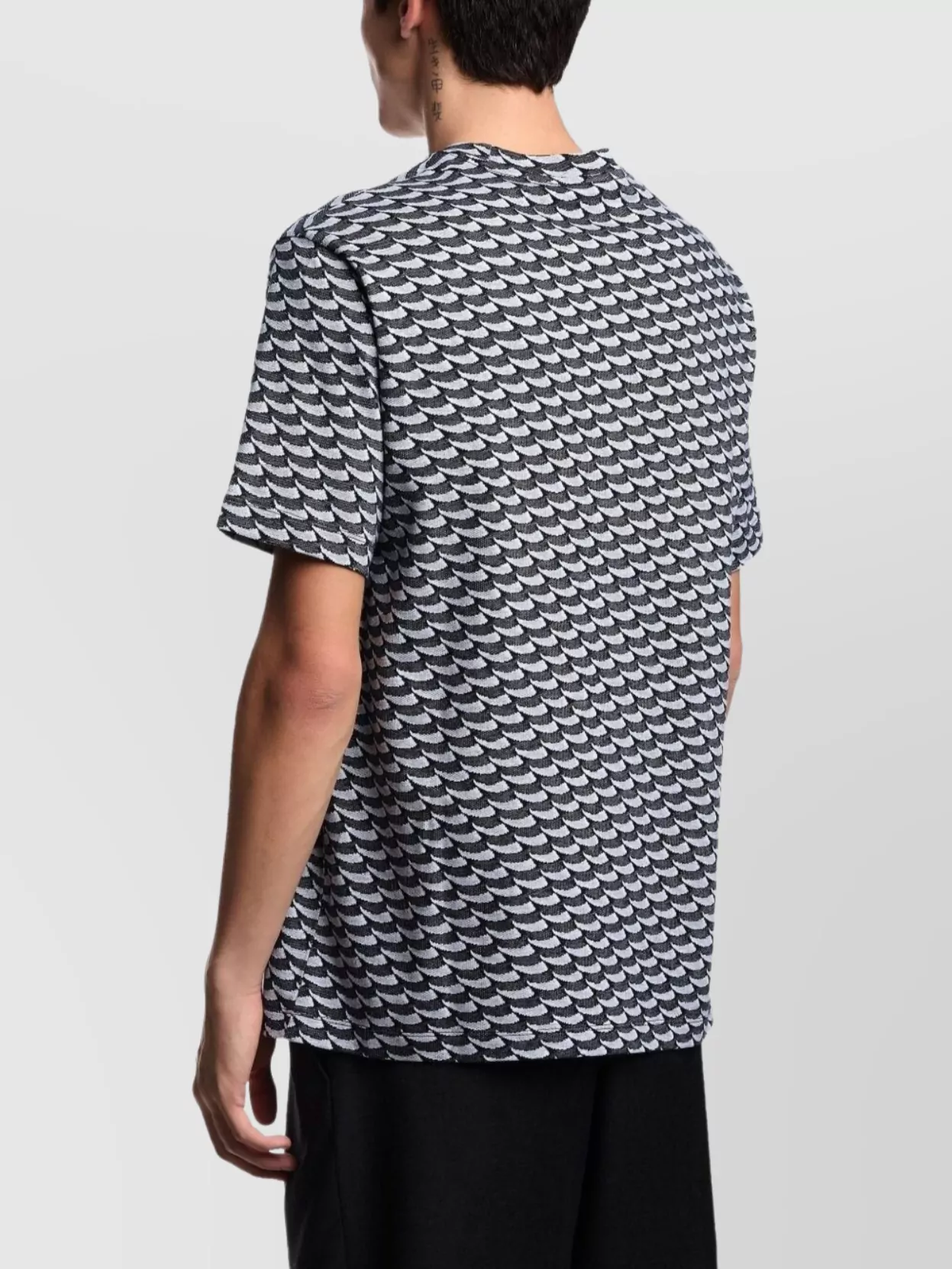 Emporio Armani Wave Geometric Crew Neck T-Shirt