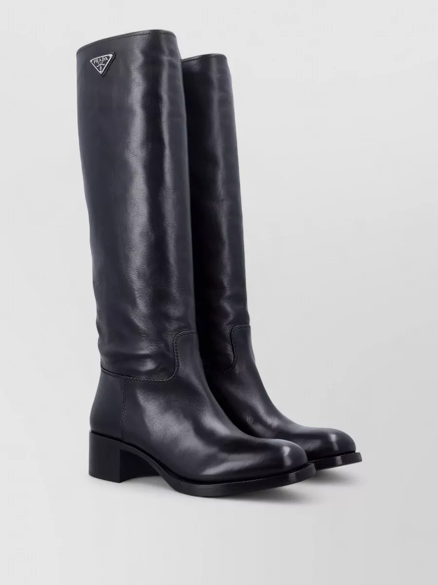 Prada leather tall boots