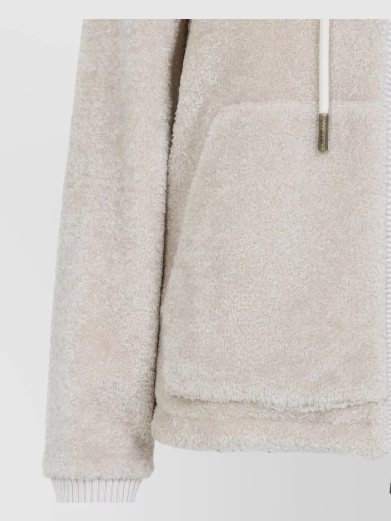 Moncler Reversible Hooded Fleece And Shell Cardigan In Neutral