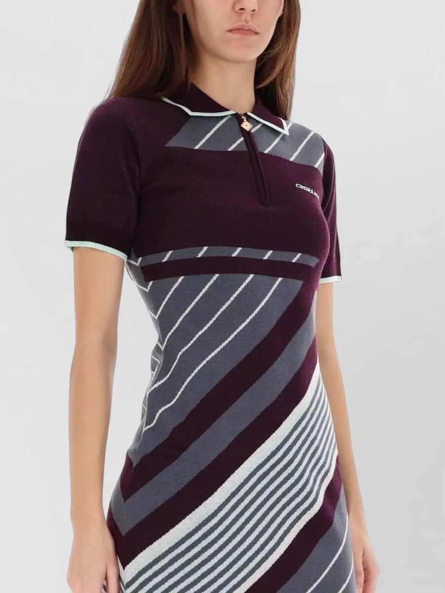 Casablanca Merino Wool Polo Knitted Dress