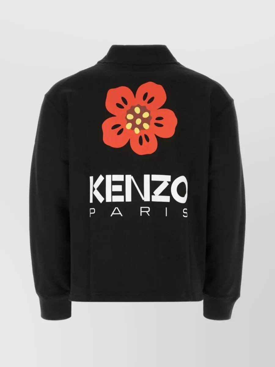 Kenzo Floral Embroidered Cotton Cardigan