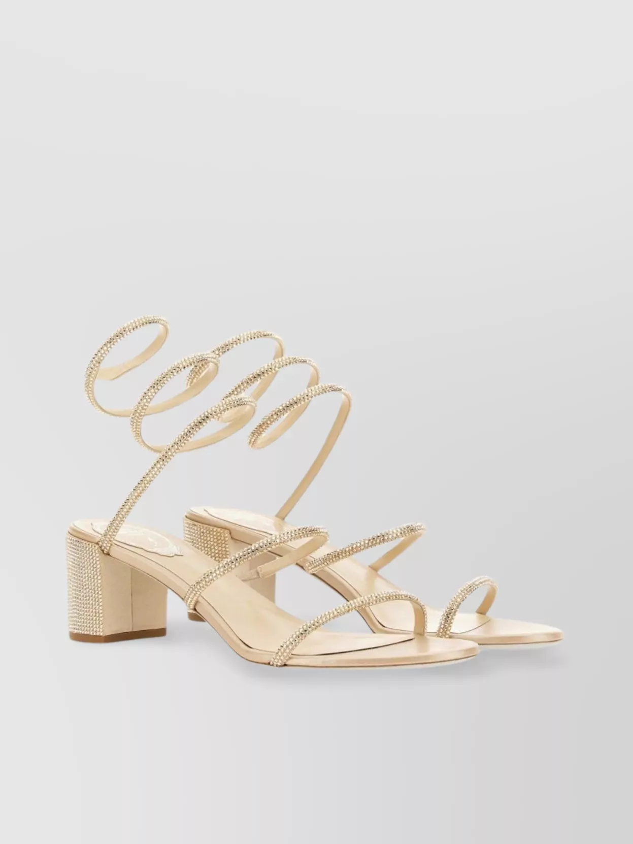 René Caovilla "cleo" Strappy Block Heel Sandals