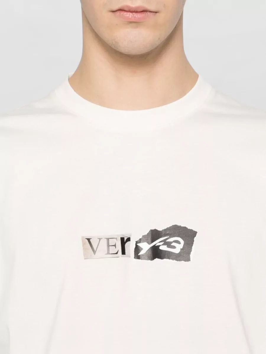 Y-3 Logo Crew Neck T Shirt Short Sleeves