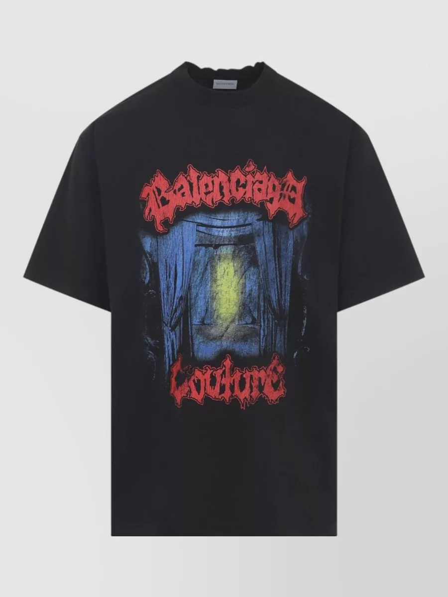 Balenciaga Cotton Salon De Couture Printed Crewneck T-Shirt