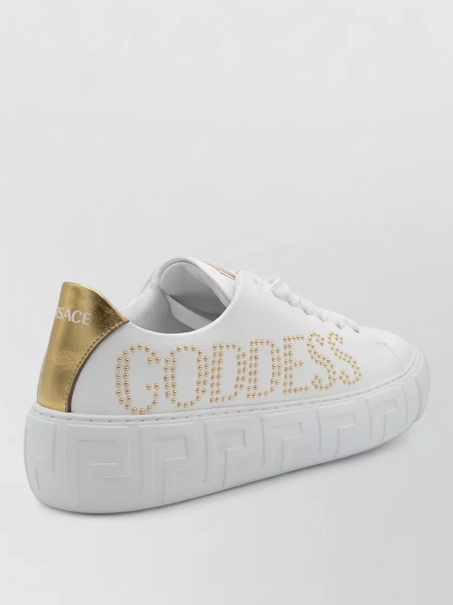 Versace Leather Low-Top Sneakers