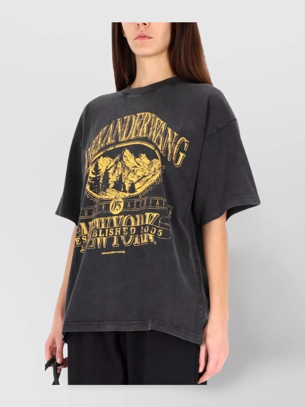 Alexander Wang Graphic Print Relaxed Fit Crew Neck Top