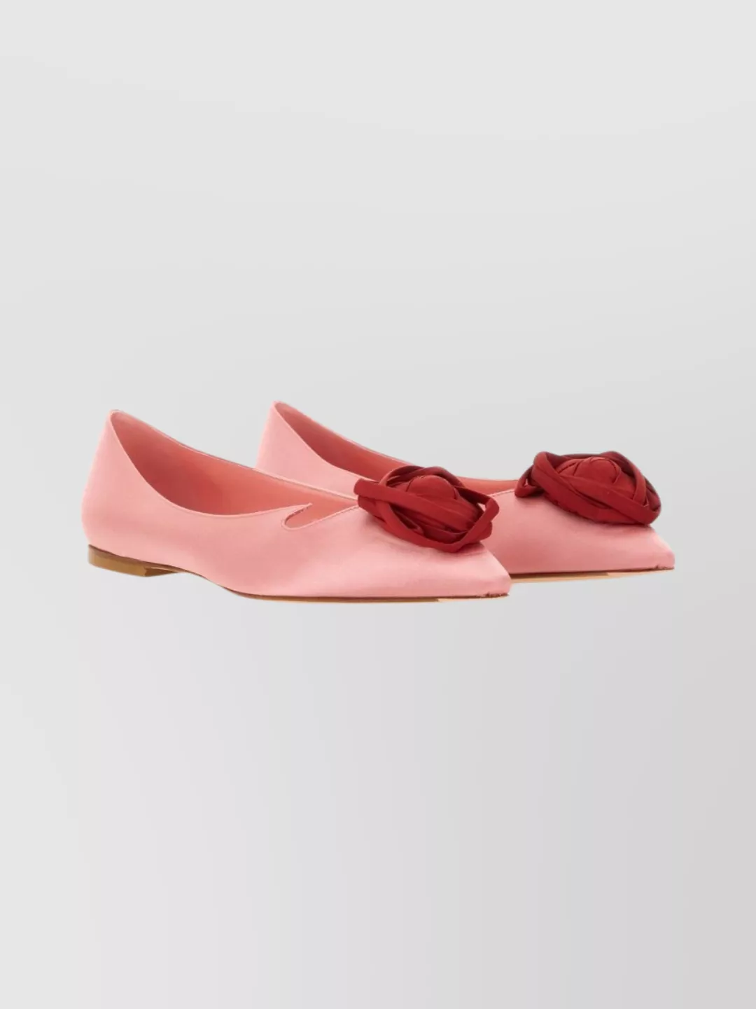 Roger Vivier Floral Pointed Toe Ballerina Flat Shoes