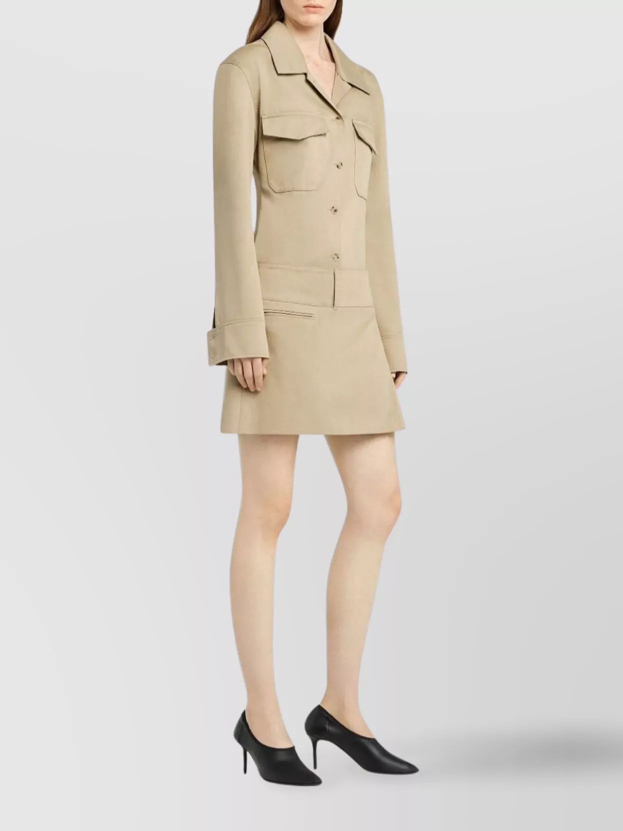 Shop Courrèges Cotton Shirt With Buttoned Cuffs