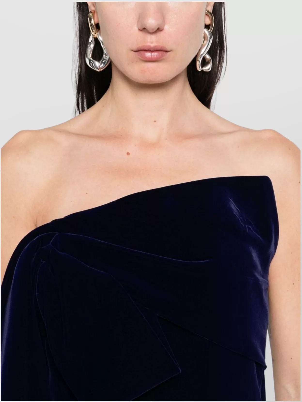 Givenchy Draped One-shoulder Velvet Dress