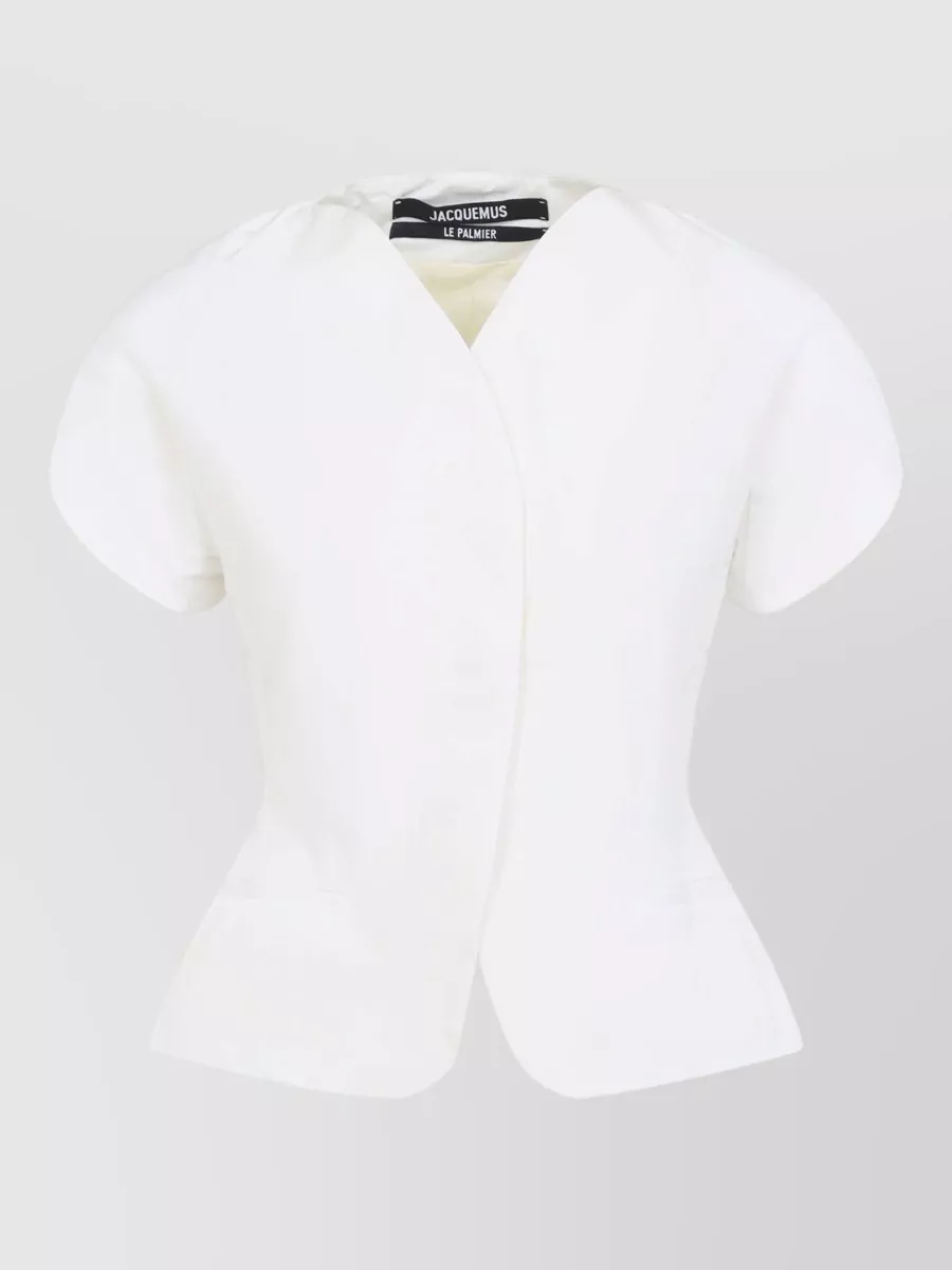 Jacquemus fitted v-neck short-sleeve jacket