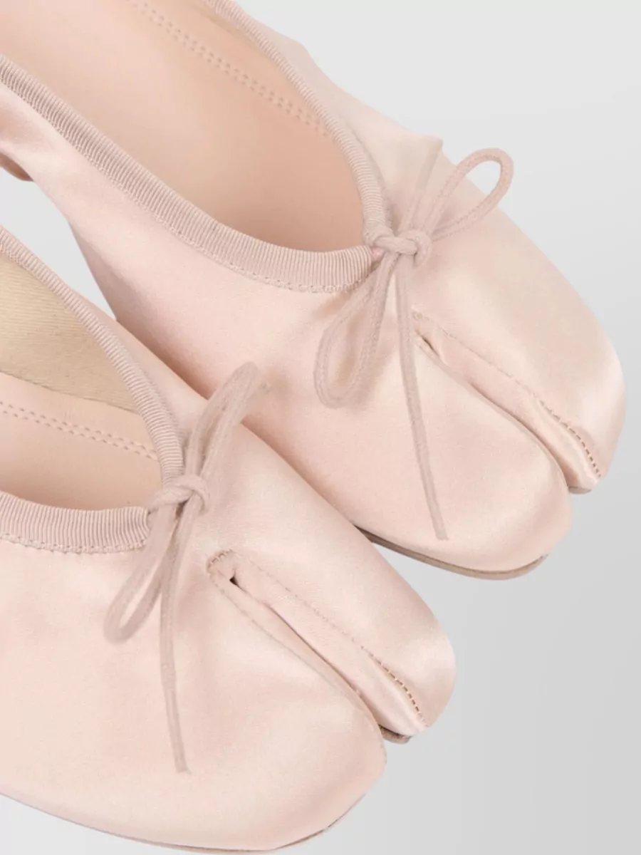 Maison Margiela Satin Tabi Ballerina Shoes Low Heel