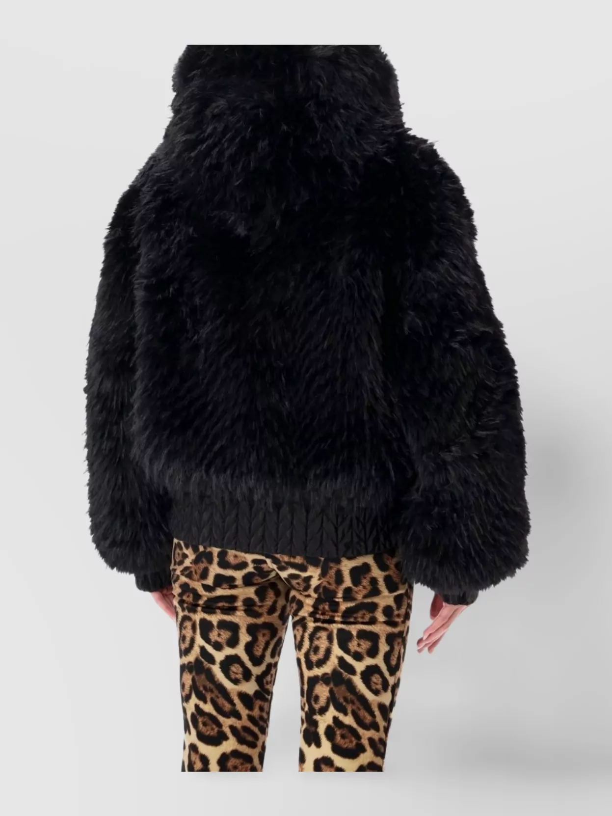 Goldbergh High Collar Faux Fur Jacket With Pockets In Black