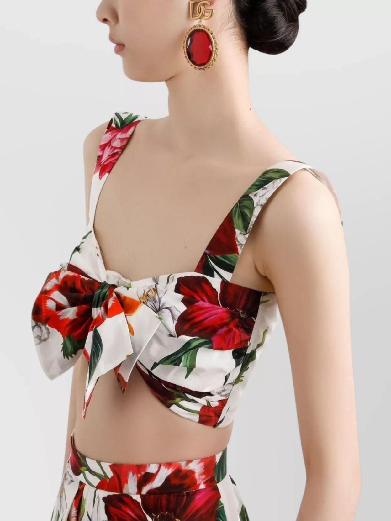 Dolce&Gabbana Flower Print Poplin Top