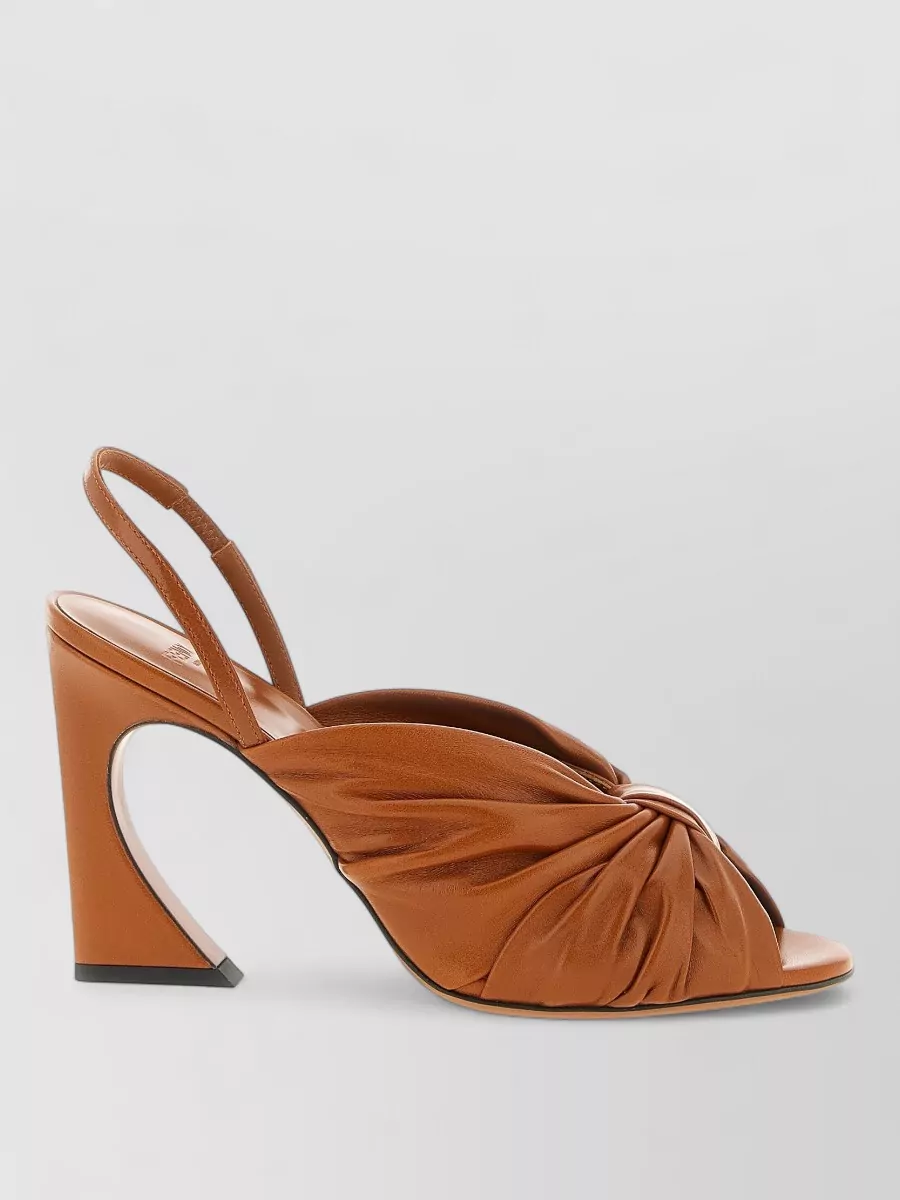 Fendi Leather Slingback Sandals