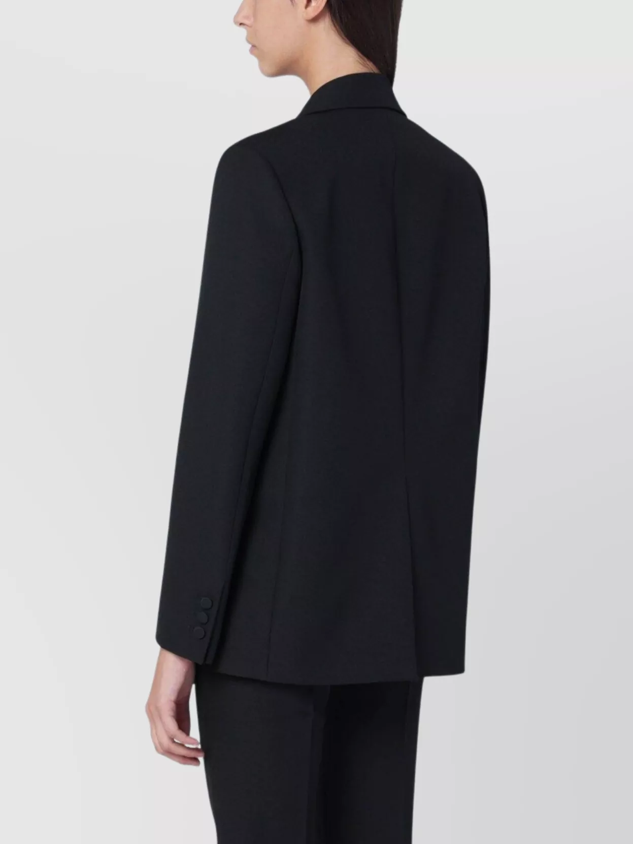 The Andamane Single Breasted Jacket Notched Lapels In Black