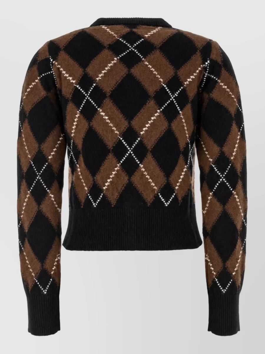 Ami Paris Wool Embroidered Cardigan