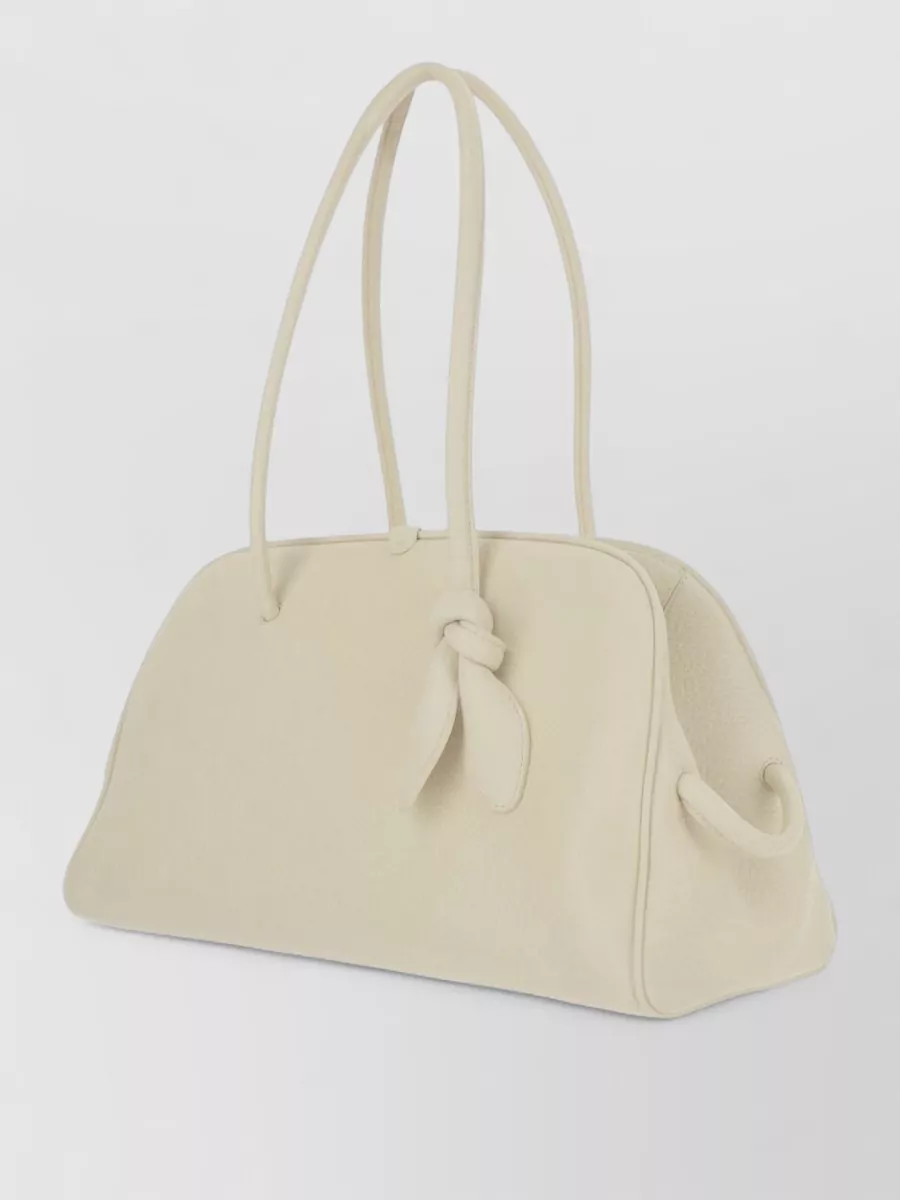 Jacquemus Tote Bag Textured Finish Knotted Detail Handles