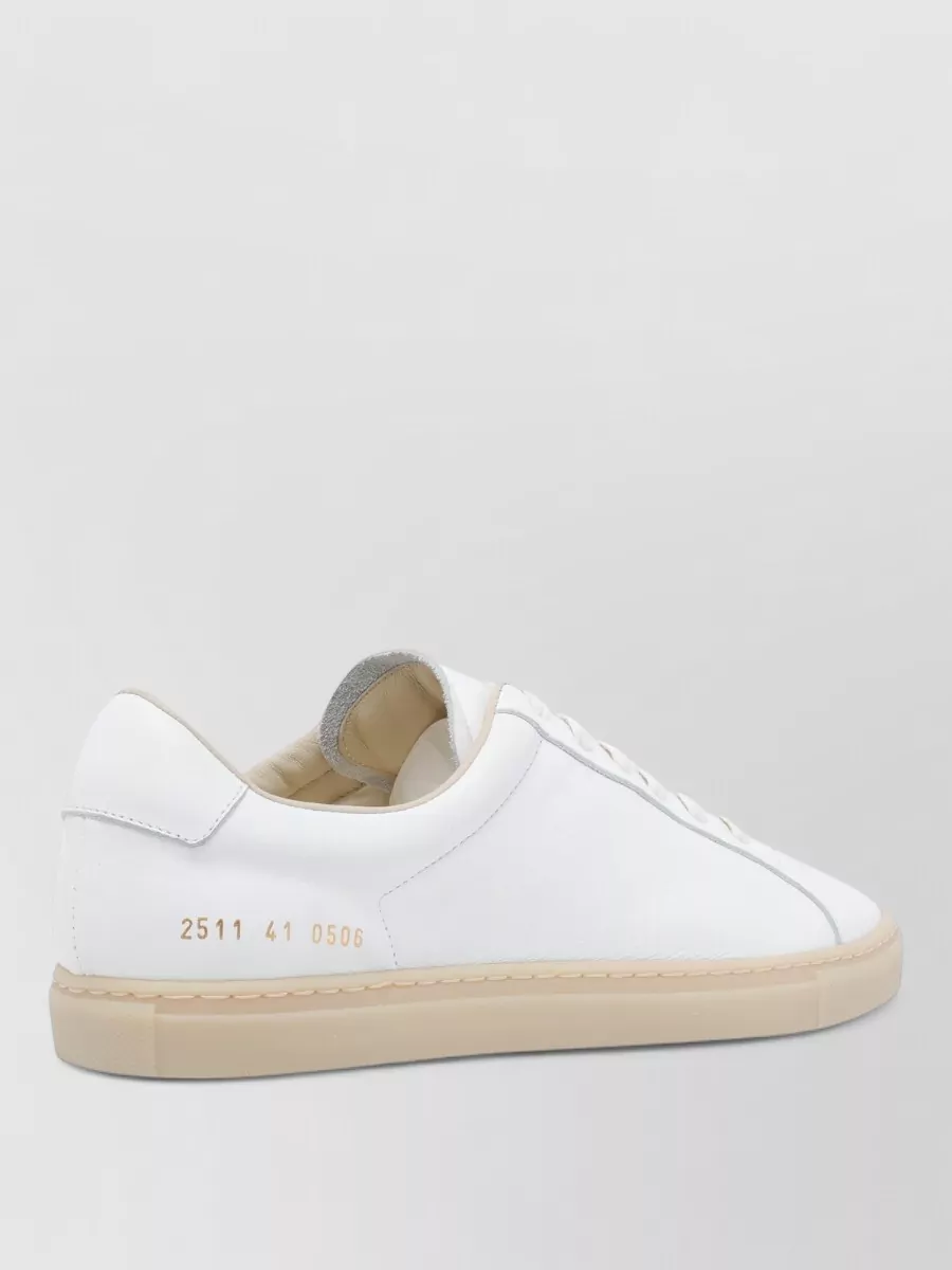 Common Projects Leather Low Top Sneakers With Rubber Sole