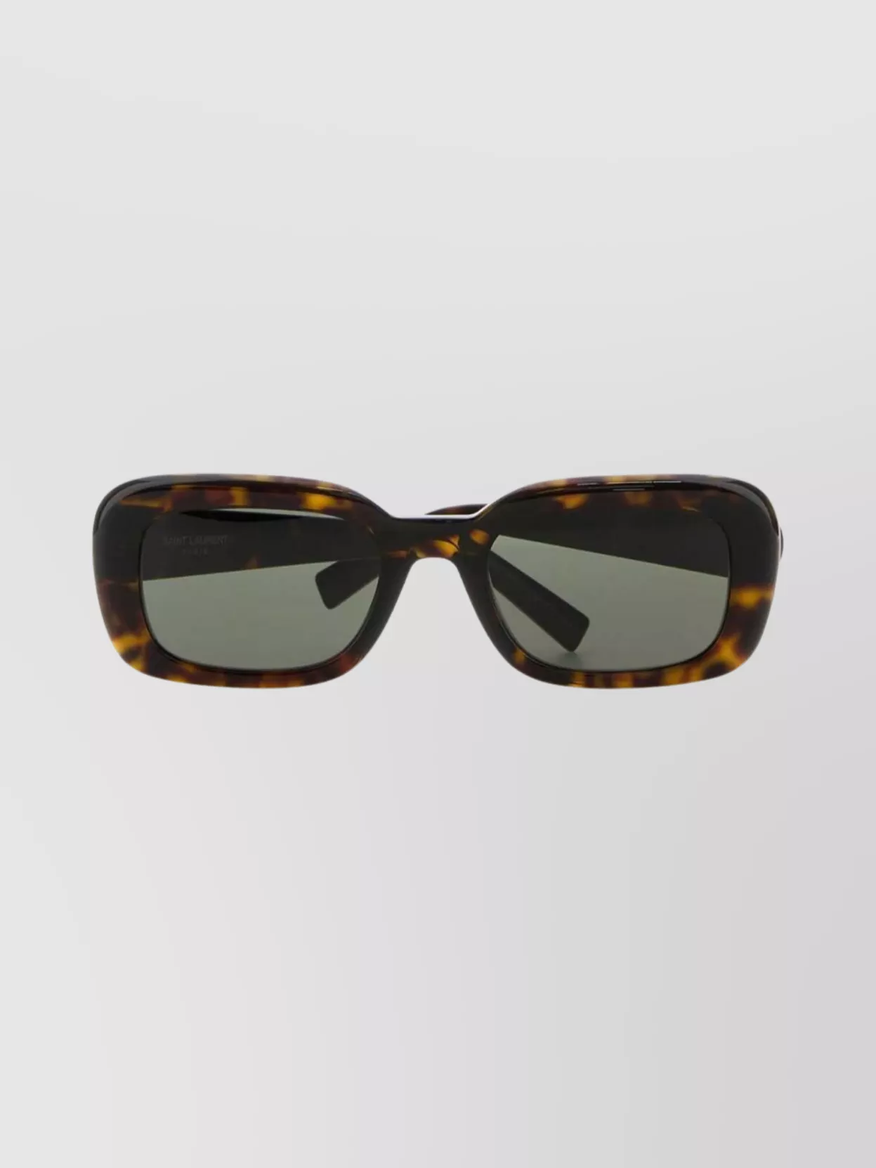Saint Laurent Rectangular Tortoiseshell Sunglasses Dark Lenses In Black