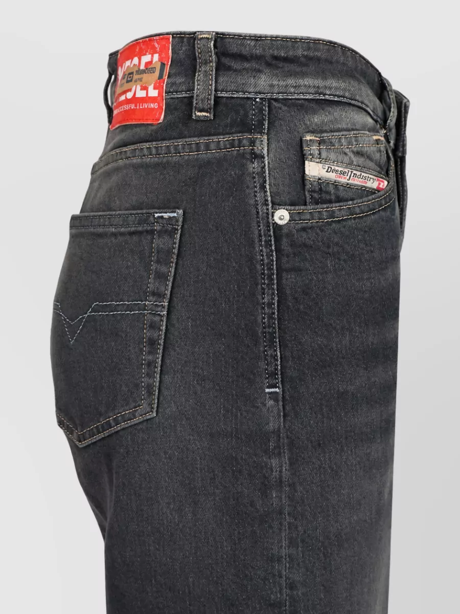 Diesel Mid-Rise Straight-Leg Denim Trousers