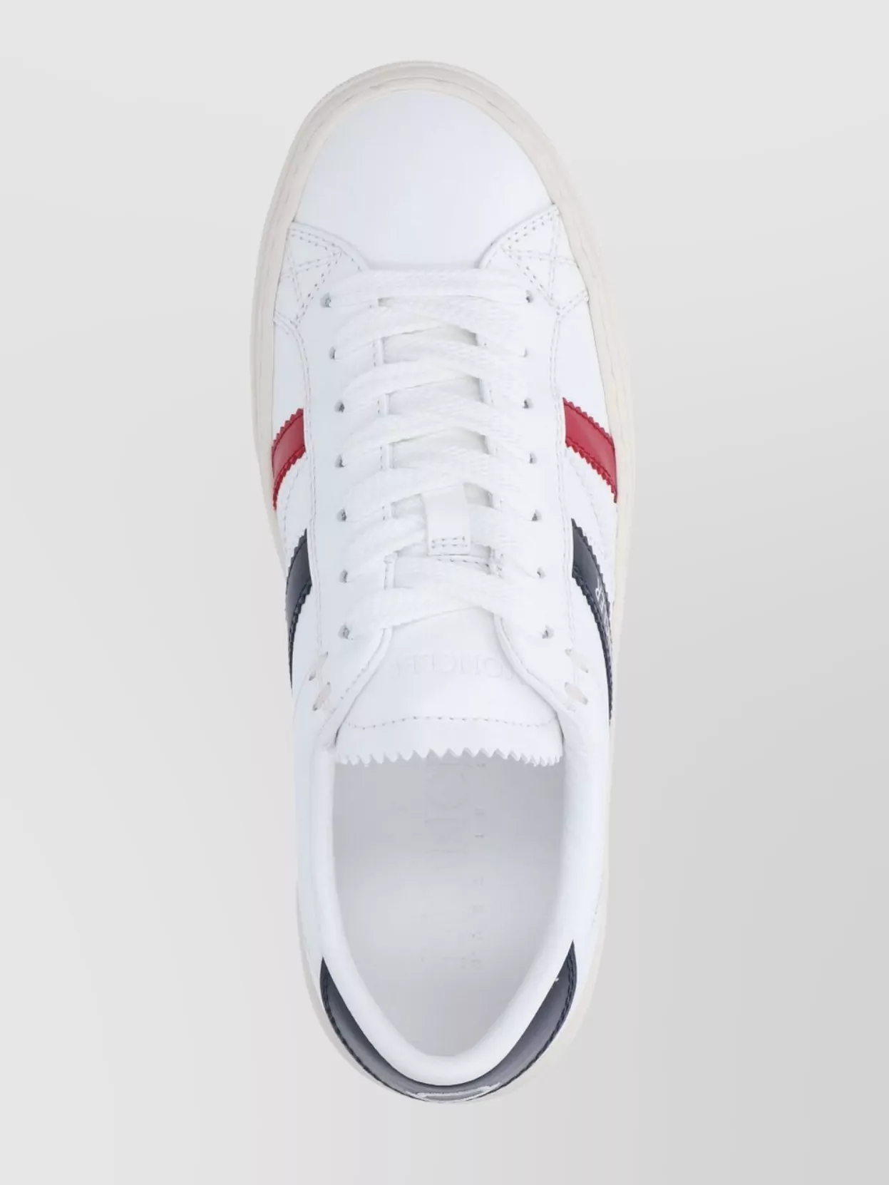 Shop Moncler Low Top Sneakers Contrast Panels In White