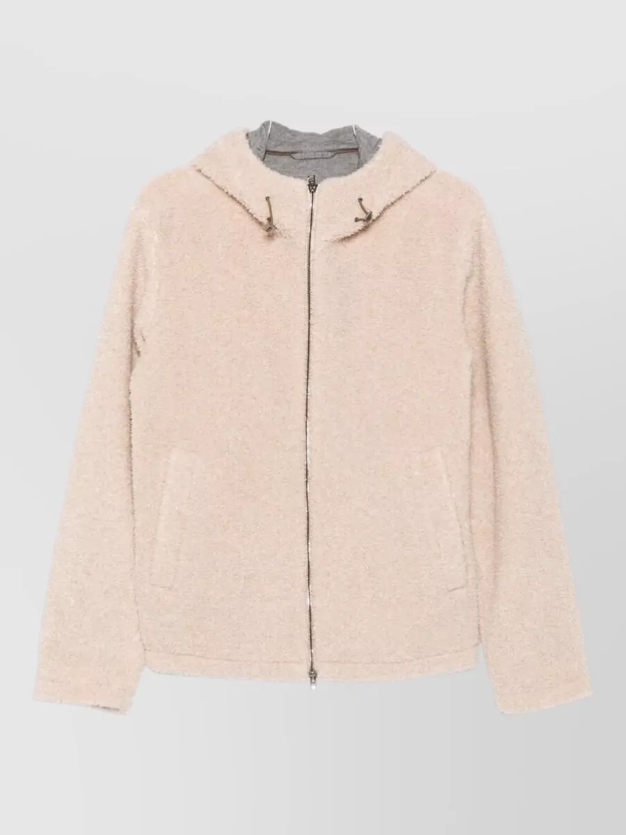 Herno fleece hooded padded jacket