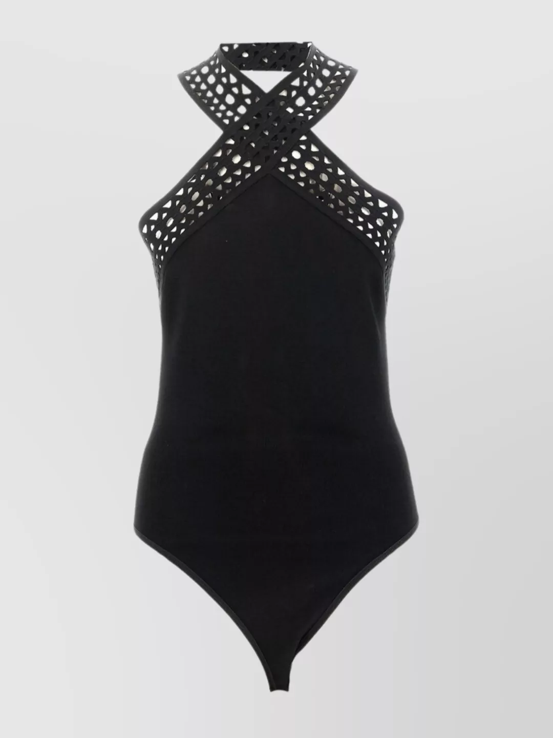 Shop Alaïa Vienna Cut-out Detail Bodysuit In Black