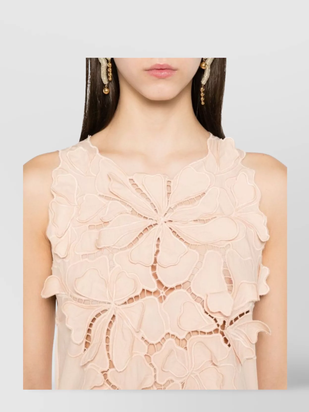 Forte Forte Cotton Dress With Floral Embroidery And Slit