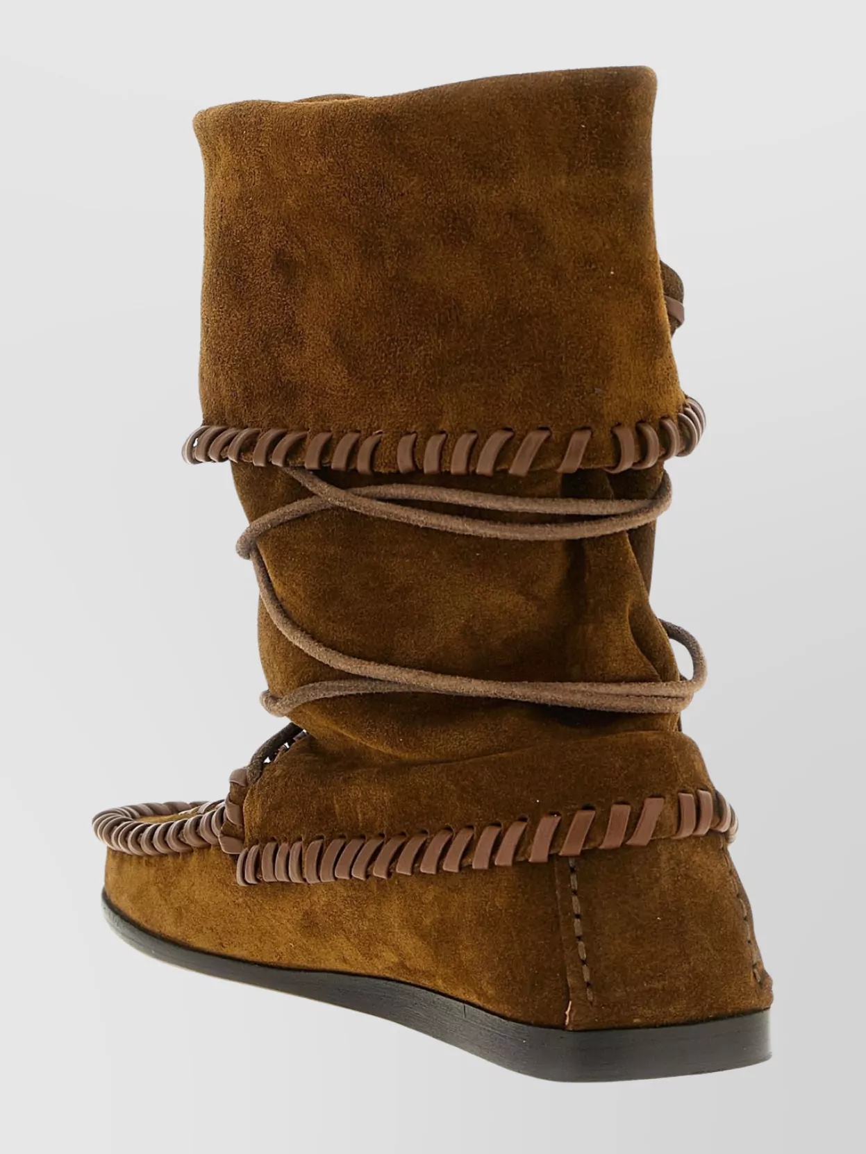 Isabel Marant Suede Mid-calf Boots Tassel Detail In Brown