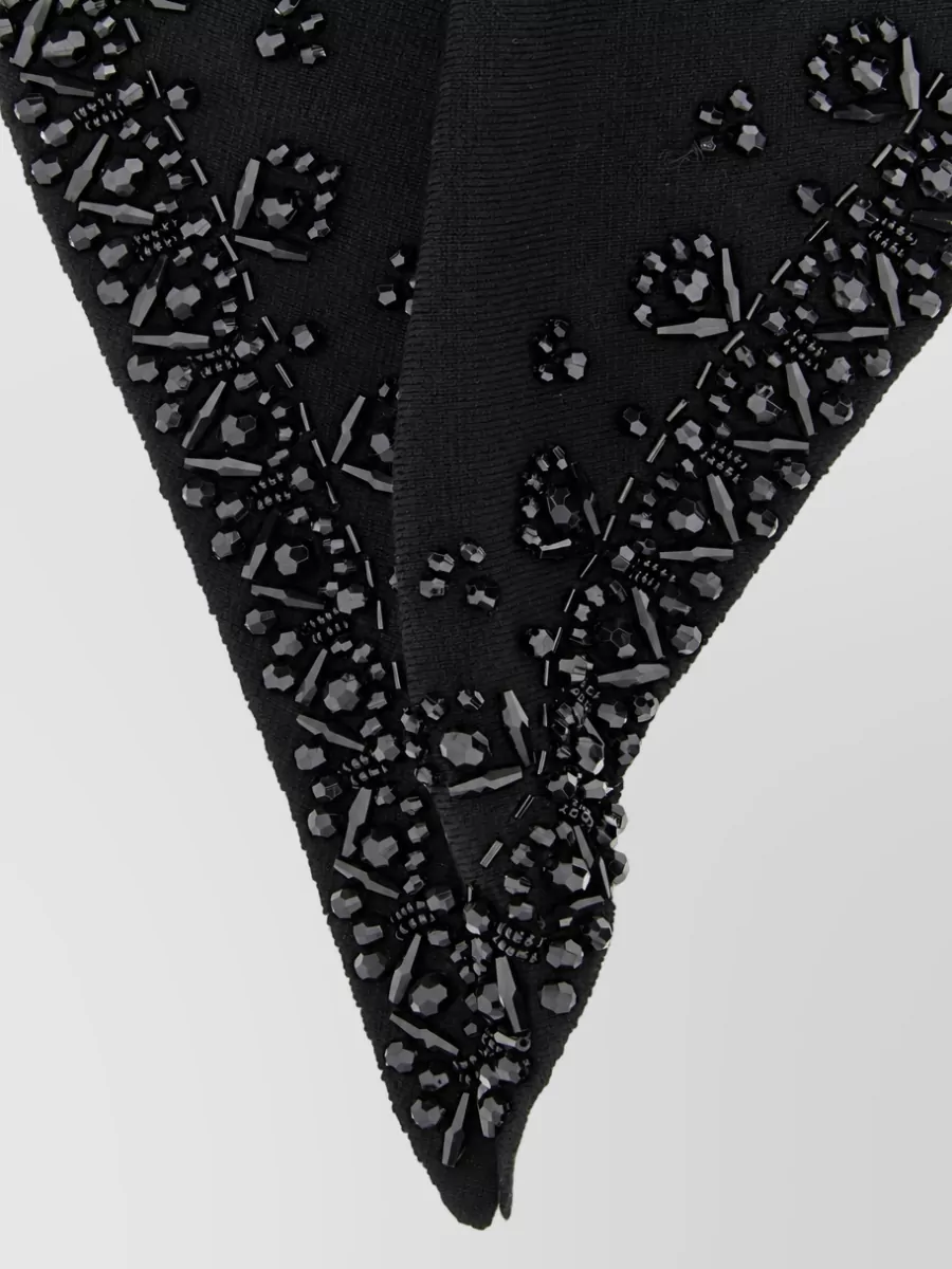 P.a.r.o.s.h. Cashmere Wool Embellished Triangular Scarf