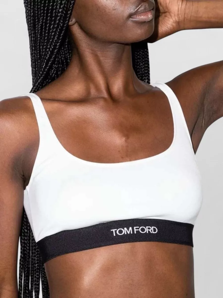Tom Ford Stretch Modal Cropped Square Neck Bralette