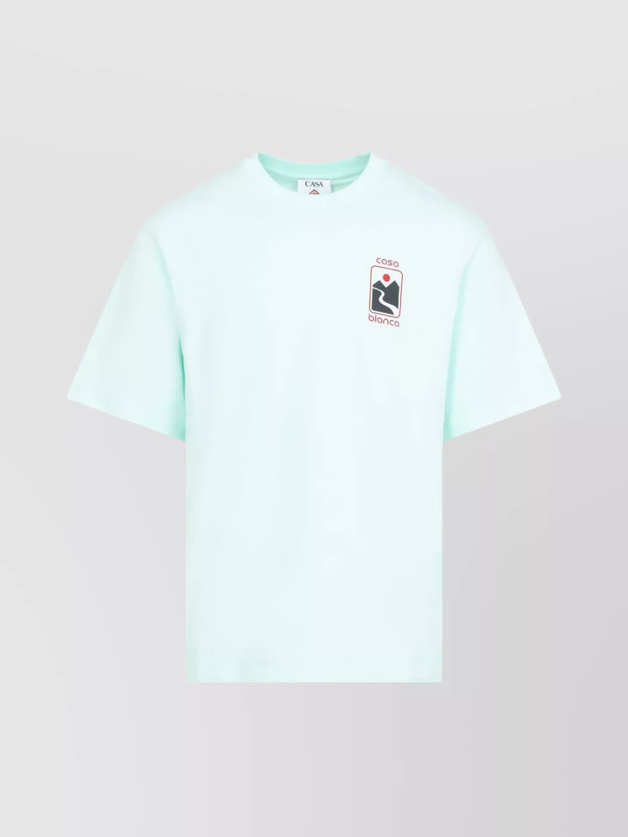 Casablanca Green T-shirt With Crewneck And Logo On The Front And Maxi Logo On The Back