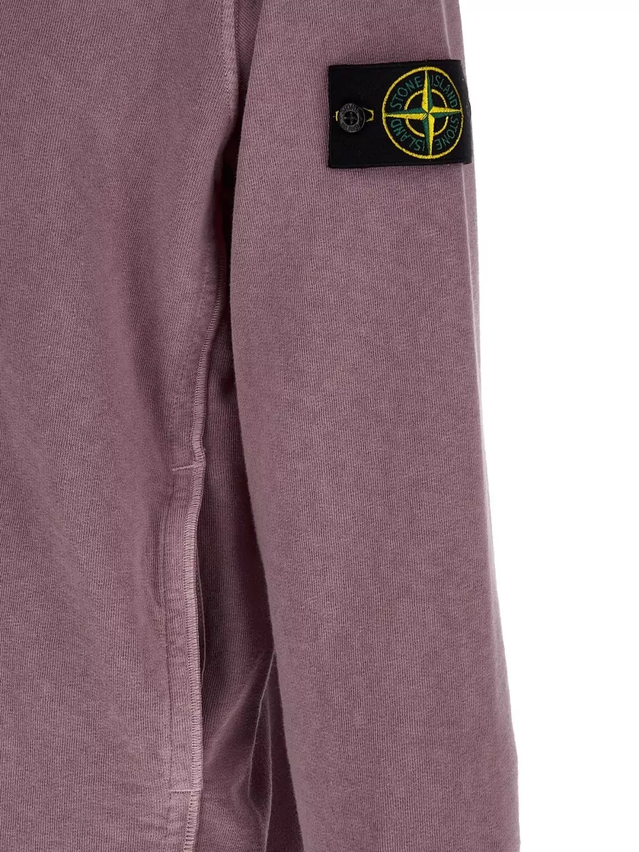 Stone Island Cotton Zip Up Hoodie