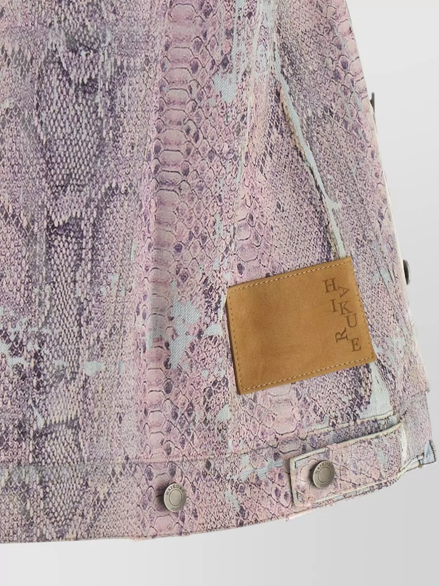 Haikure Janette Denim Collar Snakeskin Pattern Vest